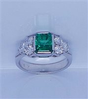 Ringe Dame in Gold Smeraldo SMRLD-0.67-14